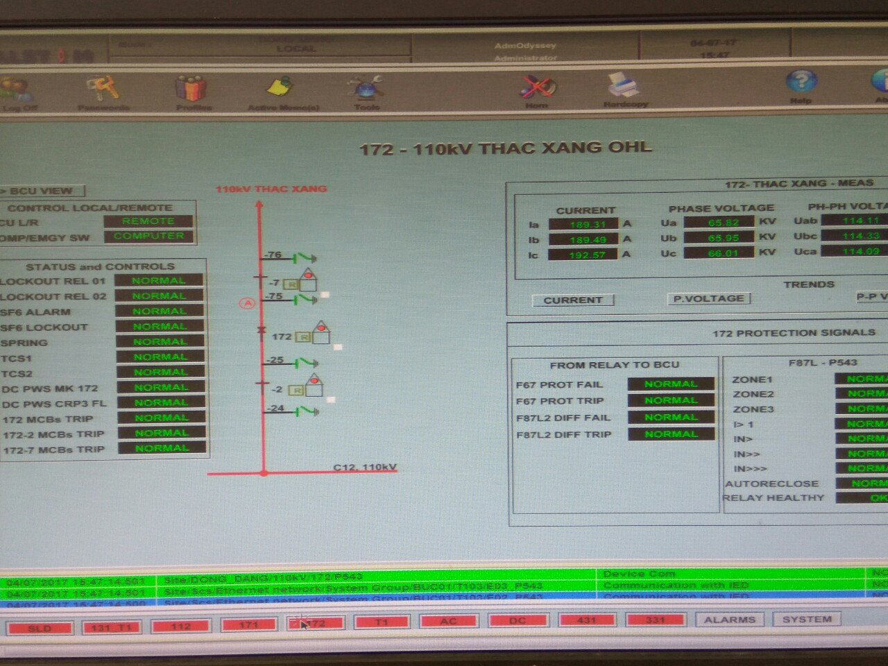 Hệ thống điều khiển Máy tính và SCADA cho trạm không người trực 110kV Đồng Đăng